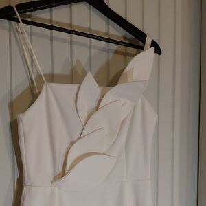 Chic One Shoulder Off White Dress